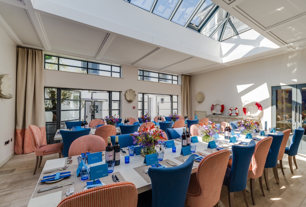 Private Dining in Courtyard Room at The St Mawes Hotel